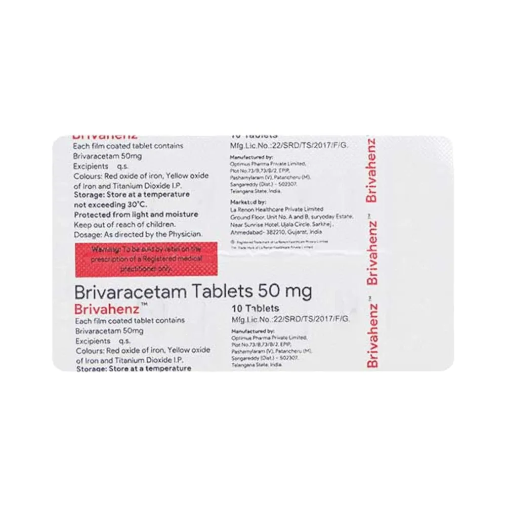 Brivahenz 50mg Strip Of 10 Tablets