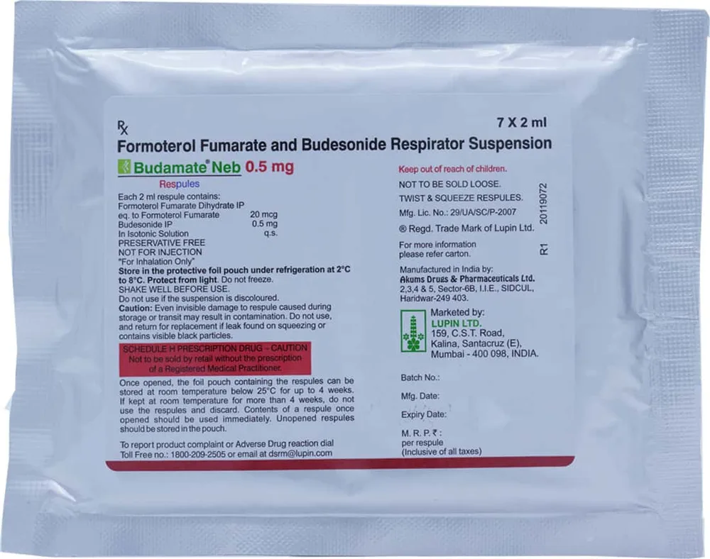 Budamate Neb 0.5mg Respules