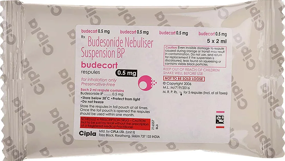 Budecort 0.5mg Respules 5x2ml