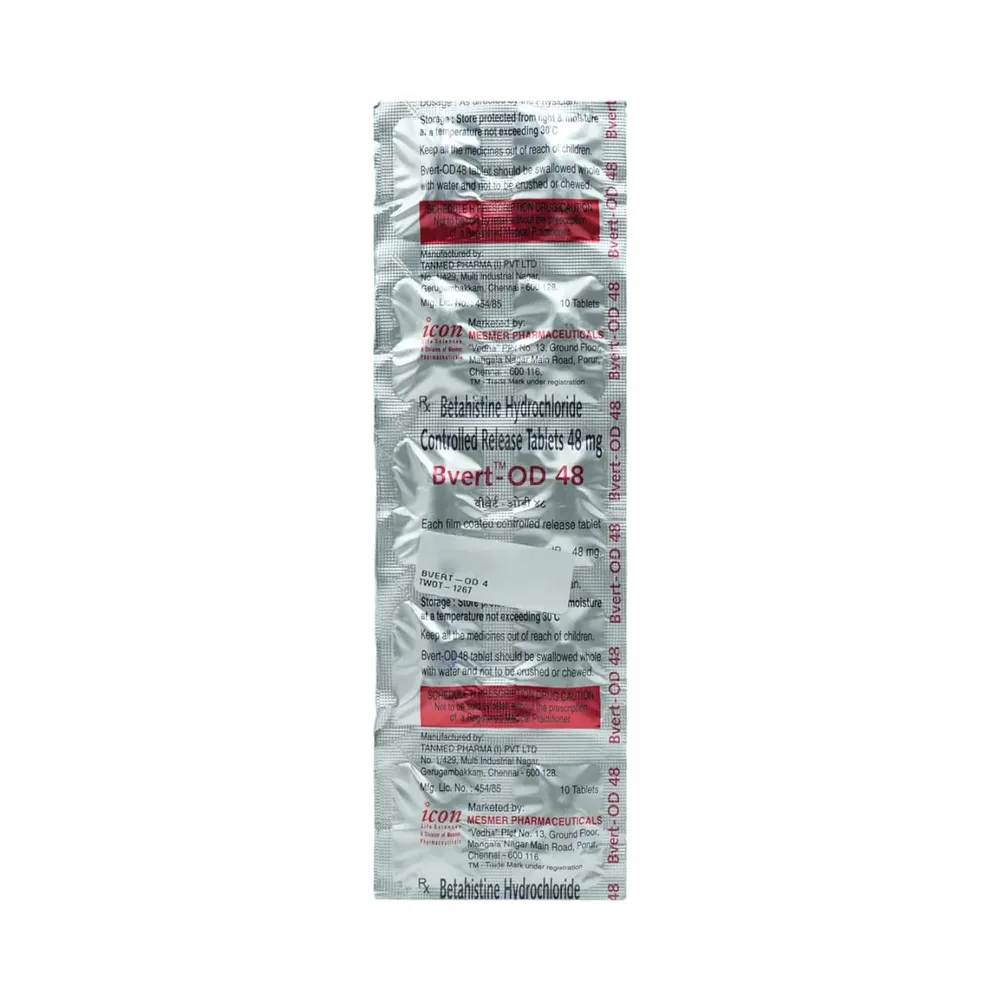 Bvert Od 48 Strip Of 10 Tablets
