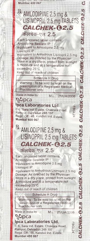 Calchek L 2.5mg Strip Of 10 Tablets