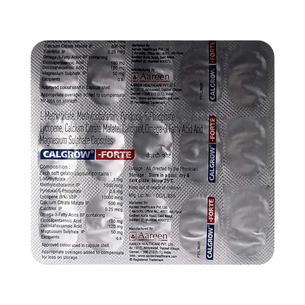 Calgrow Forte Strip Of 15 Softgel Capsules