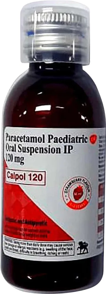 Calpol 120mg Strawberry Flavour Bottle Of 60ml Suspension