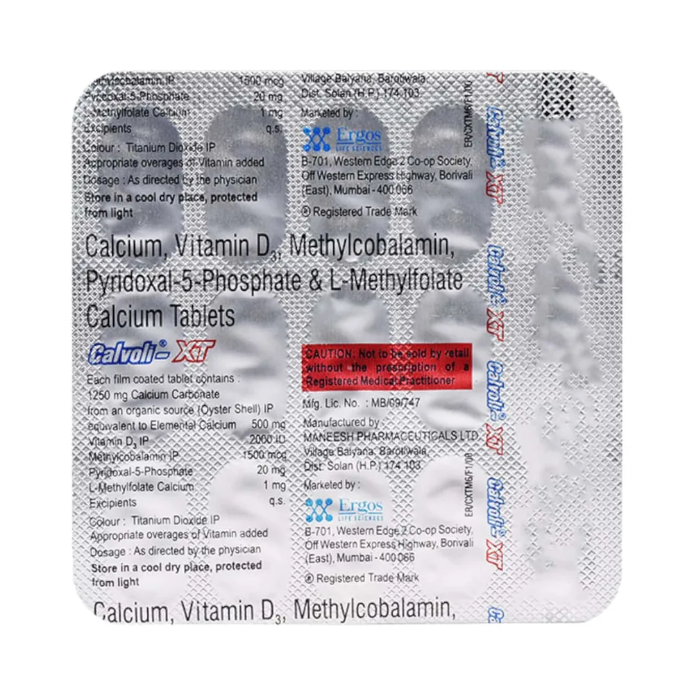 Calvoli Xt Strip Of 15 Tablets