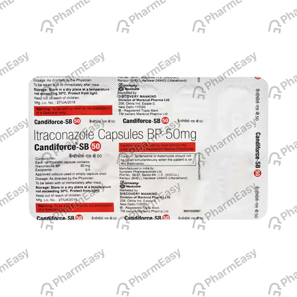 Candiforce Sb 50mg Strip Of 10 Capsules