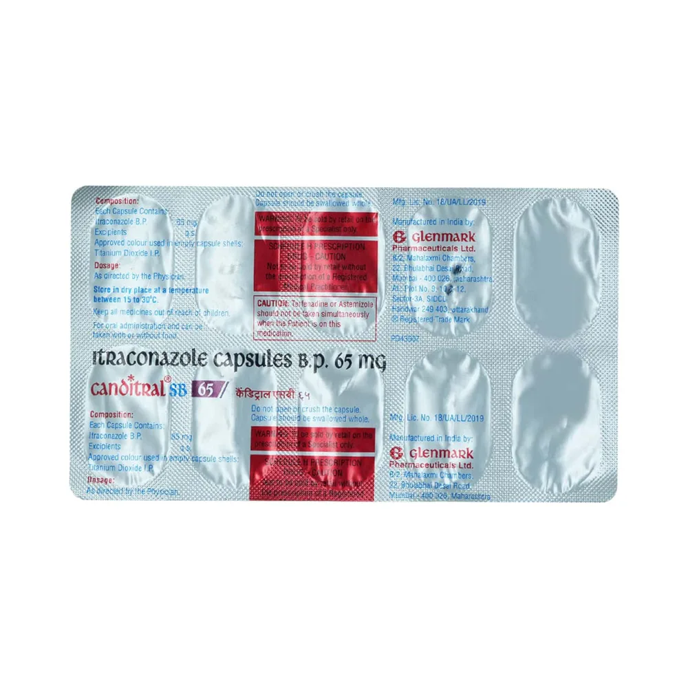 Canditral Sb 65mg Strip Of 10 Capsules