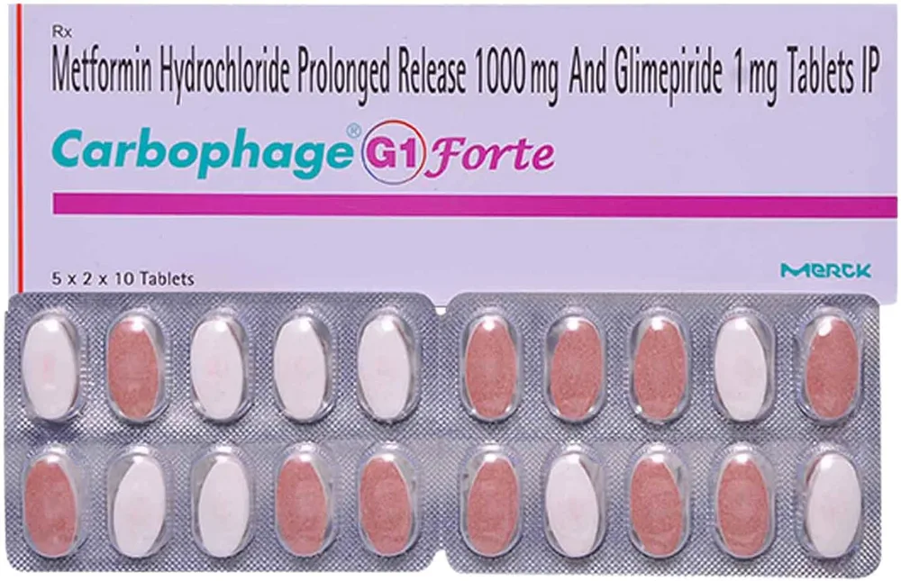 Carbophage G 1mg Forte Strip Of 10 Tablets