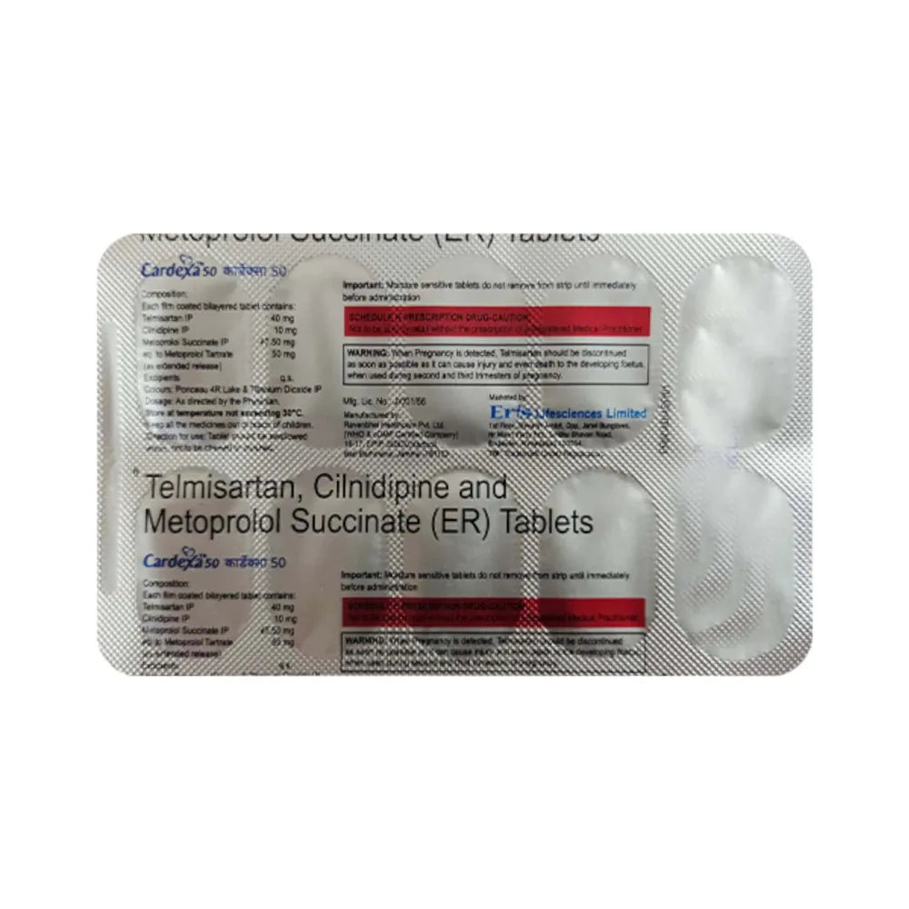 Cardexa 50mg Strip Of 10 Tablets
