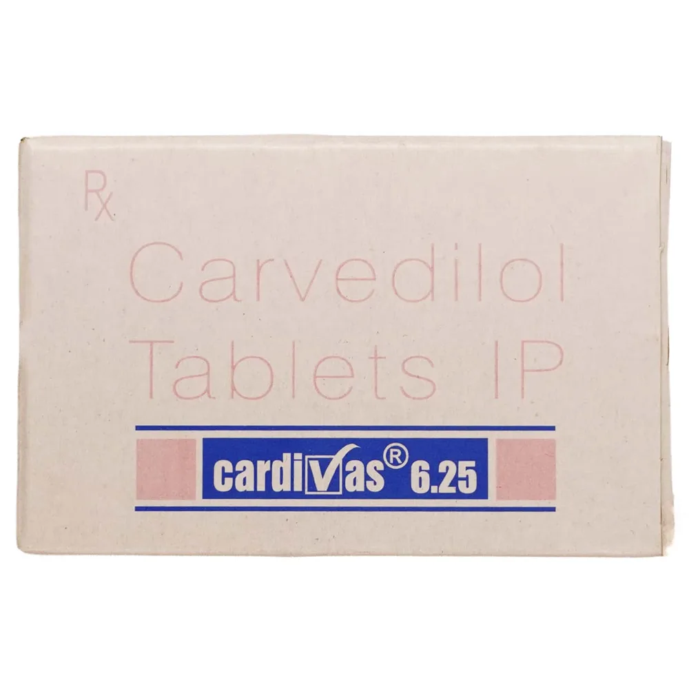 Cardivas 6.25mg Strip Of 15 Tablets