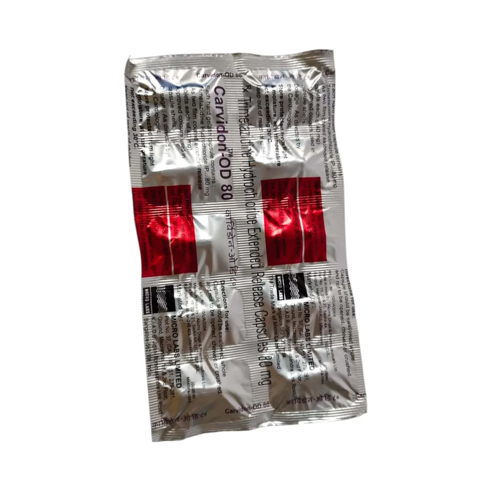 Carvidon Od 80mg Strip Of 10 Capsules