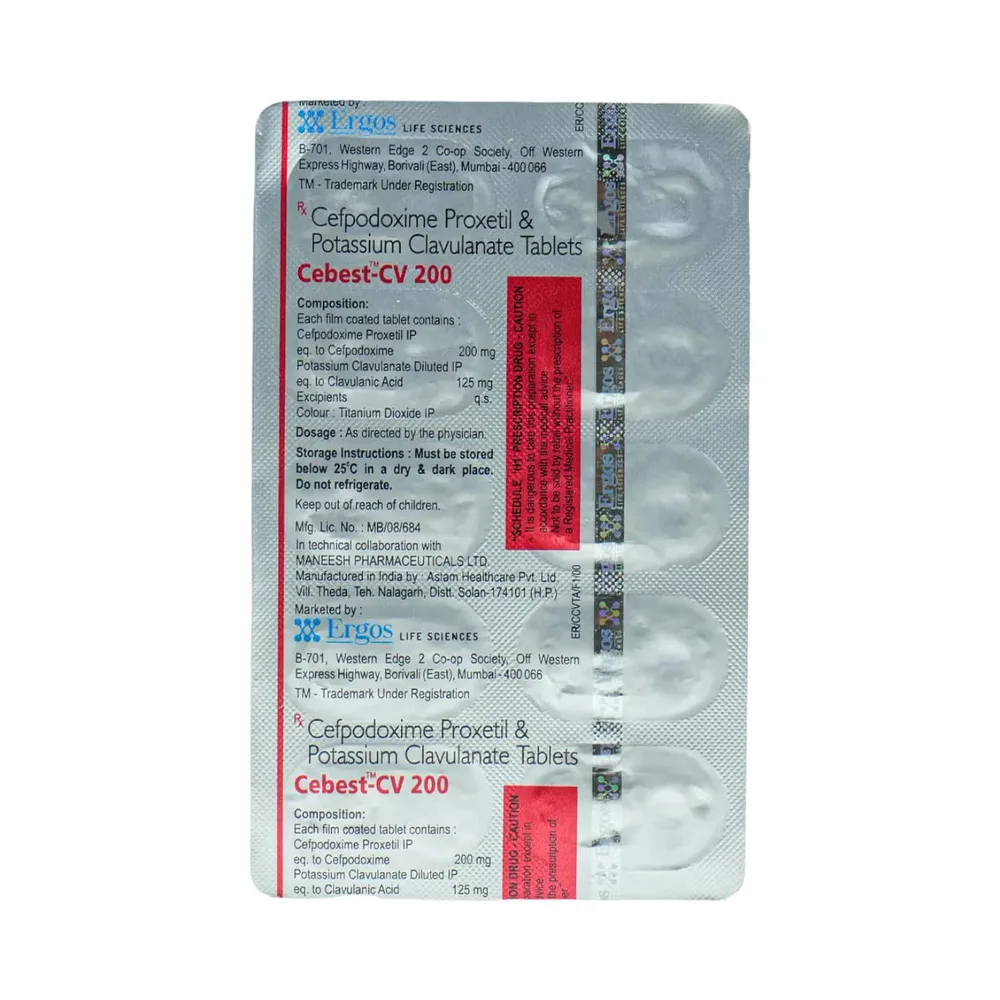 Cebest Cv 200mg Strip Of 10 Tablets