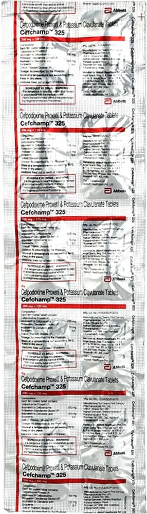 Cefchamp 325mg Strip Of 10 Tablets