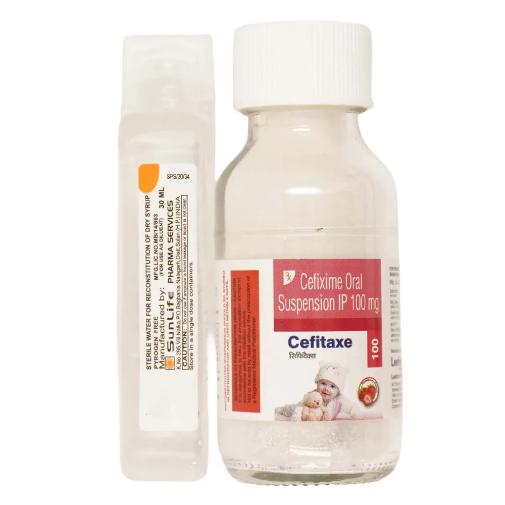Cefitaxe 100mg Strawberry Flavour Bottle Of 30ml Dry Suspension