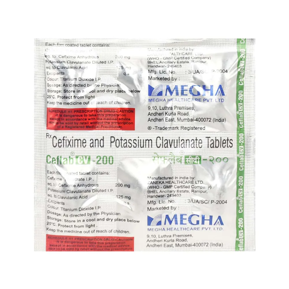 Ceflab 200mg Strip Of 10 Tablets