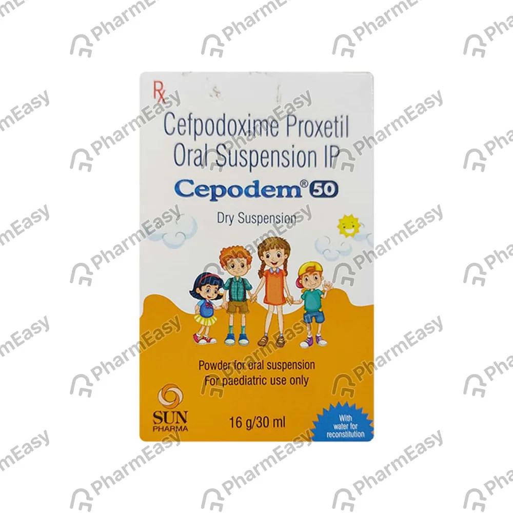 Cepodem Ds 50mg Bottle Of 30ml Dry Suspension