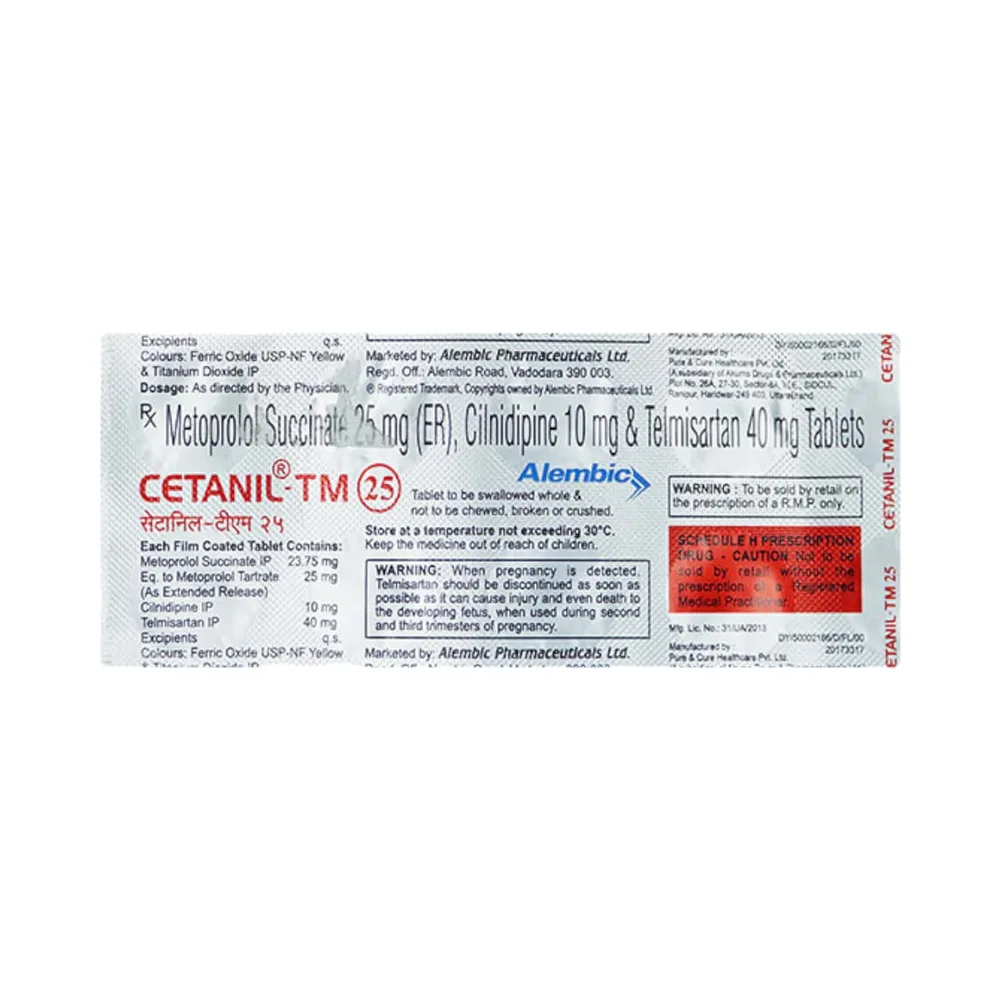 Cetanil Tm 25mg Strip Of 10 Tablets