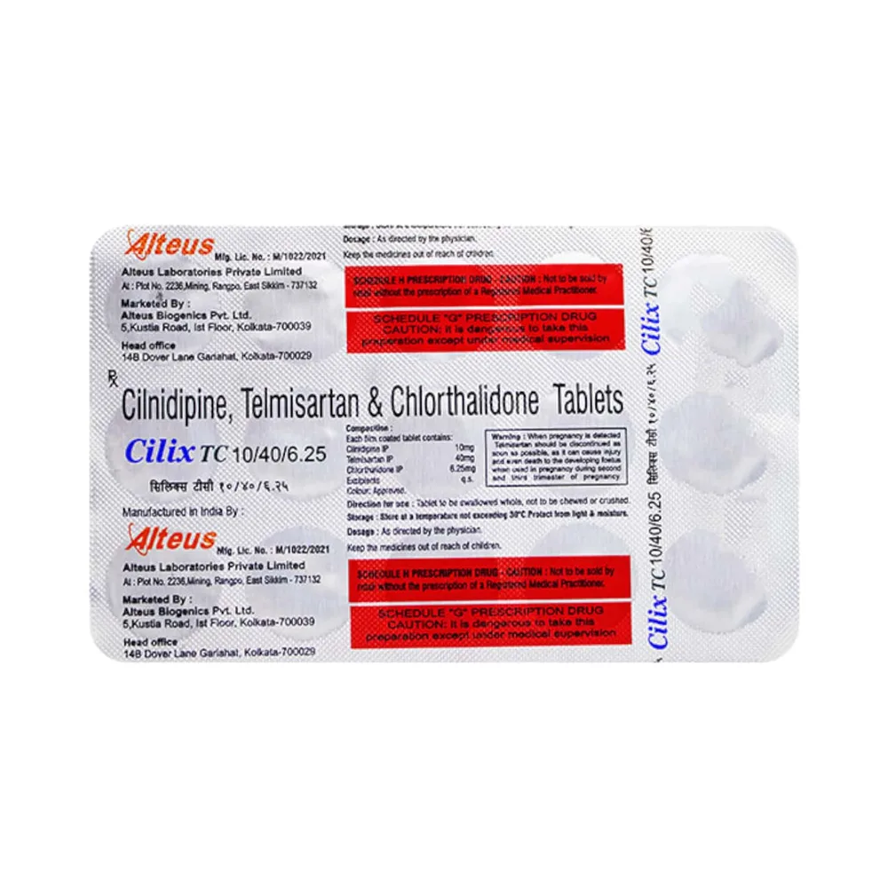 Cilix Tc 10/40/6.25mg Strip Of 15 Tablets
