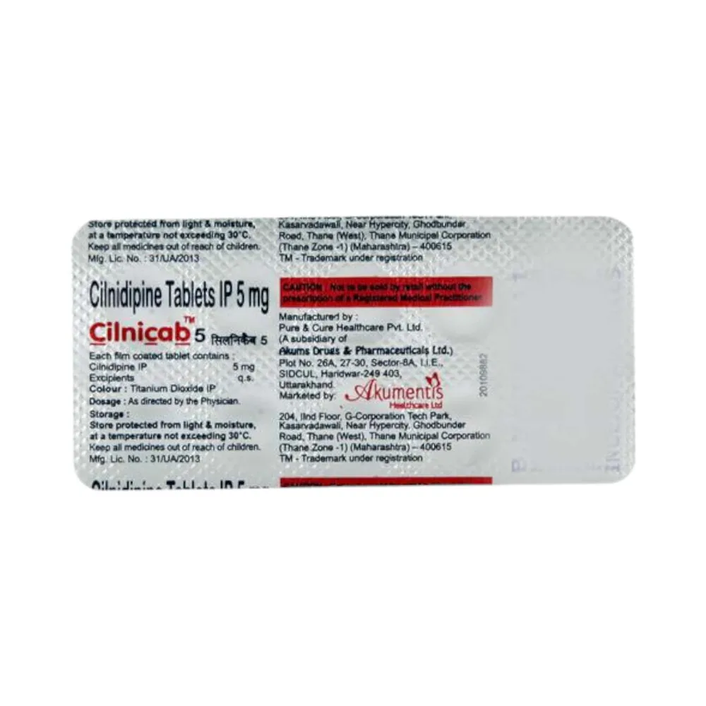 Cilnicab 5mg Strip Of 10 Tablets