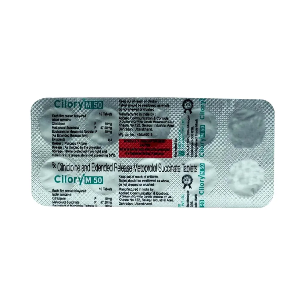 Cilory M 50mg Strip Of 10 Tablets