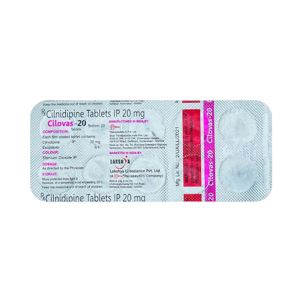 Cilovas 20mg Strip Of 10 Tablets