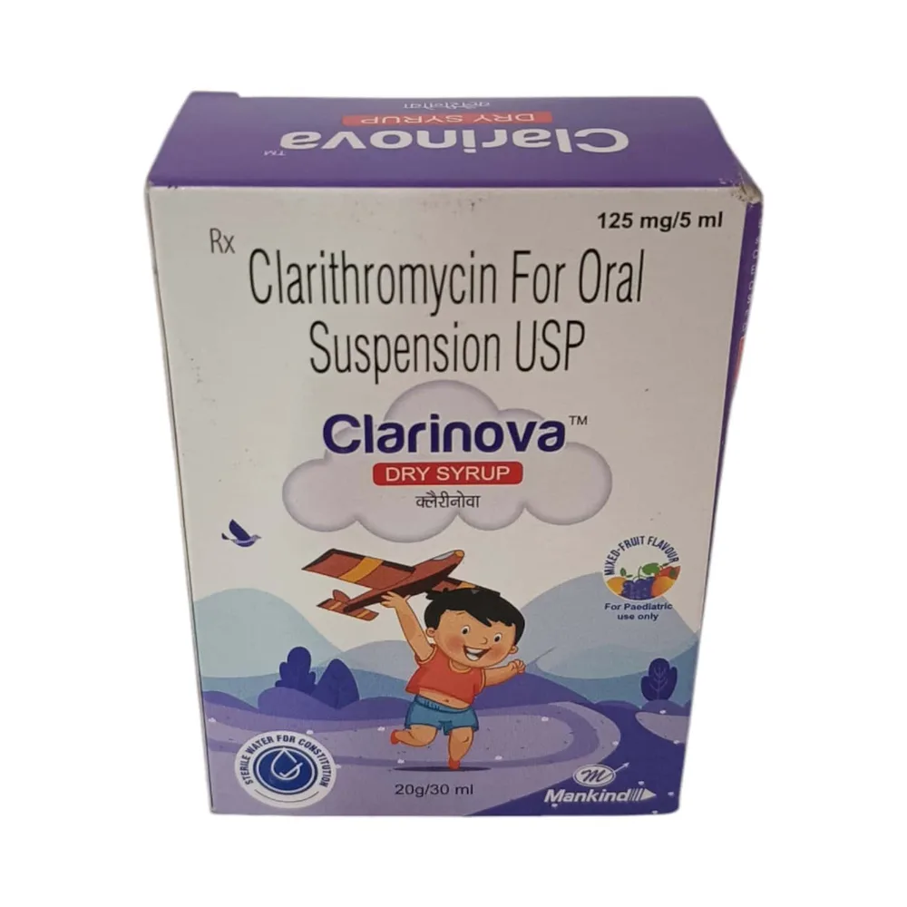 Clarinova 125mg Mixed Fruit Flavour Bottle Of 30ml Dry Syrup
