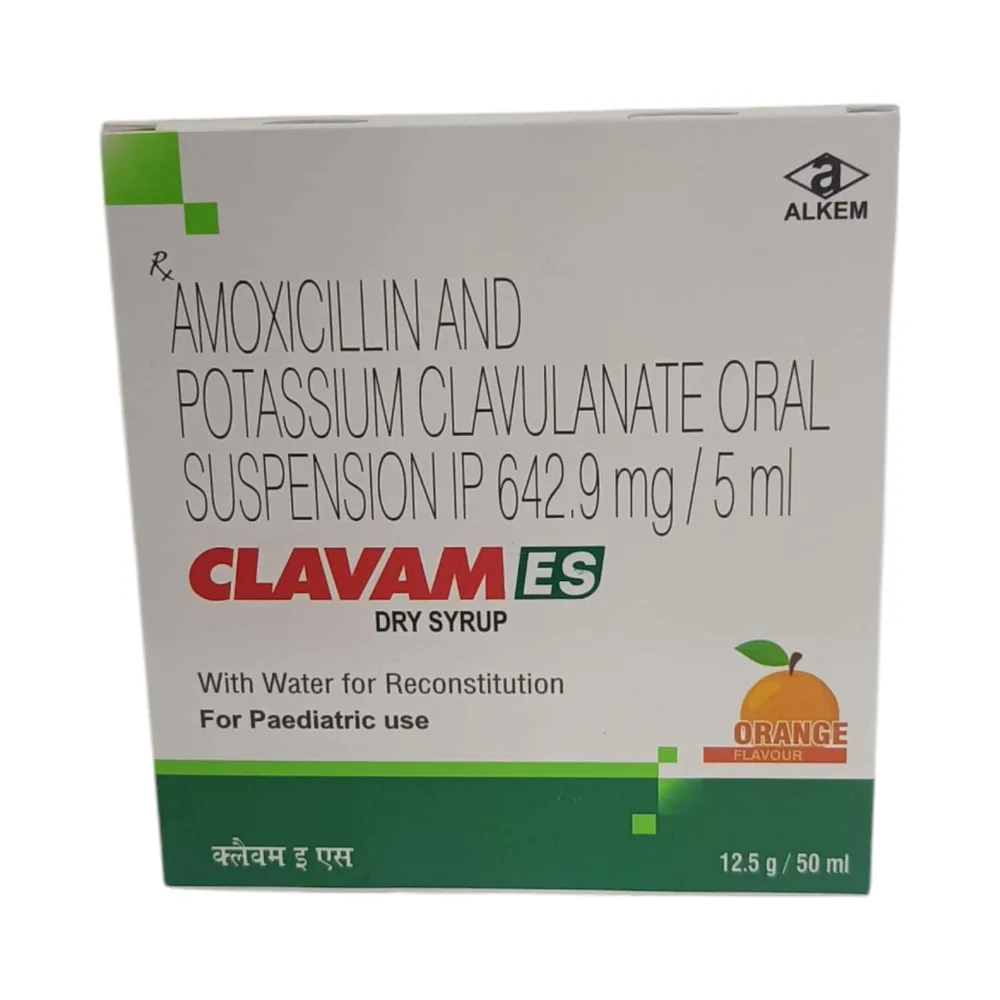 Clavam Es Orange Flavour Bottle Of 50ml Dry Syrup