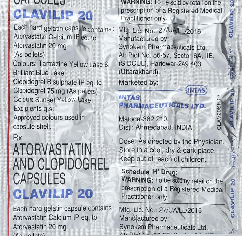 Clavilip 20mg Strip Of 15 Capsules