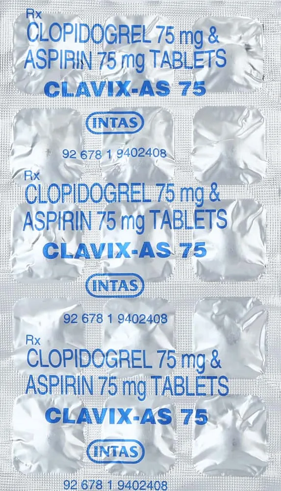Clavix As 75mg Strip Of 15 Tablets