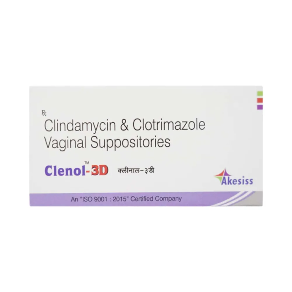 Clenol 3d Strip Of 3 Vaginal Suppositories