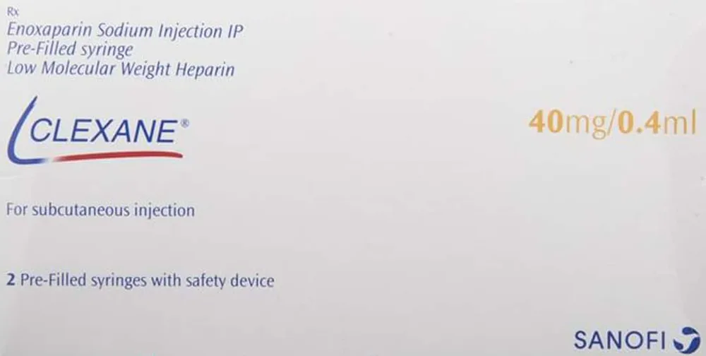 Clexane 40mg Pre Filled Syringe Of 0.4ml Solution For Injection (Pack Of 2)
