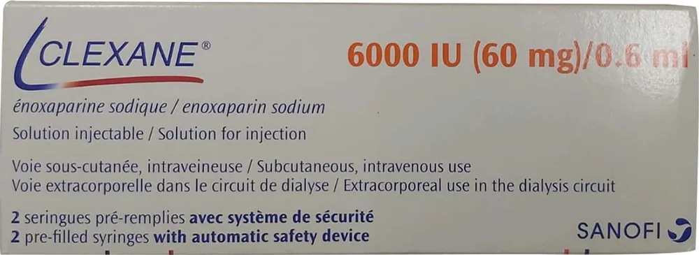 Clexane 60mg Pre Filled Syringe Of 0.6ml Solution For Injection (Pack Of 2)