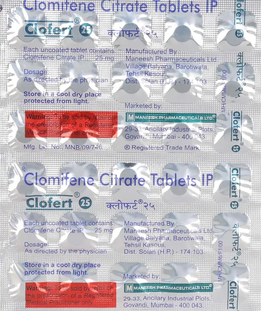 Clofert 25mg Strip Of 30 Tablets