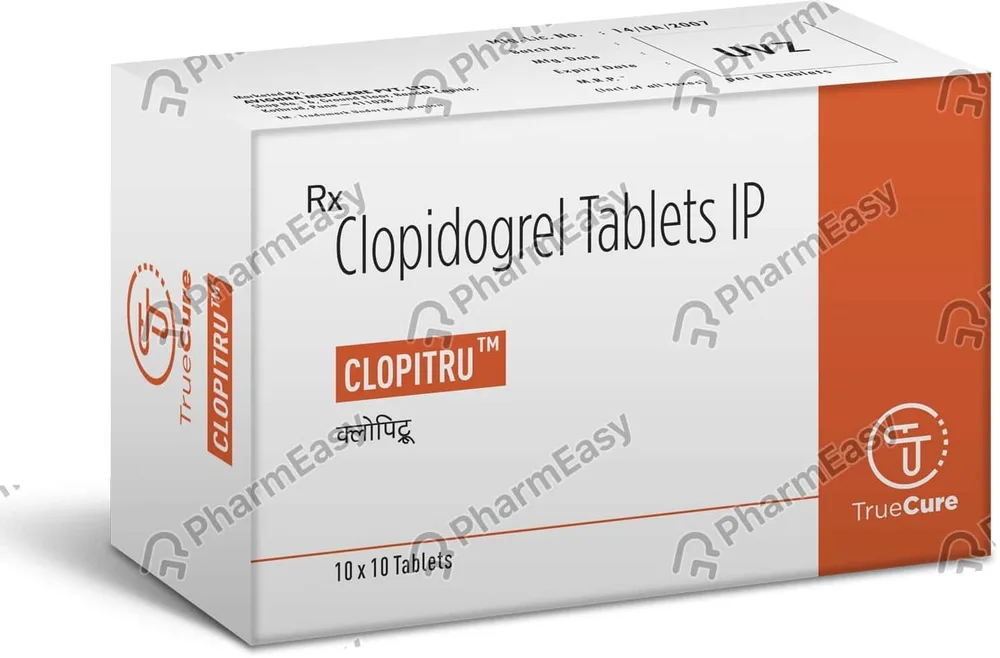 Clopitru 75mg Strip Of 10 Tablets