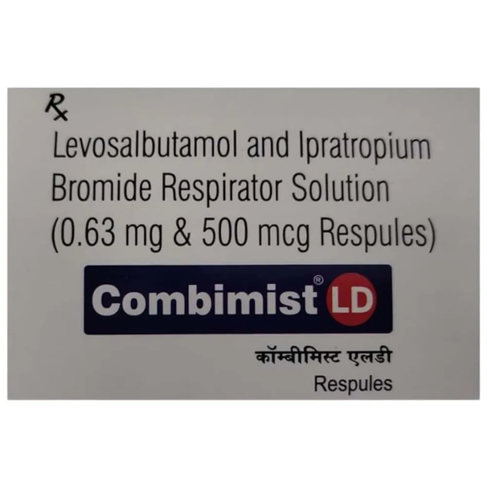 Combimist Ld 0.63mg/500mcg 2.5ml Packet Of 5 Respules