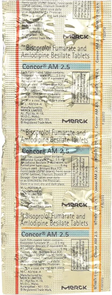 Concor Am 2.5mg Strip Of 10 Tablets