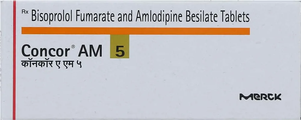 Concor Am 5mg Strip Of 10 Tablets