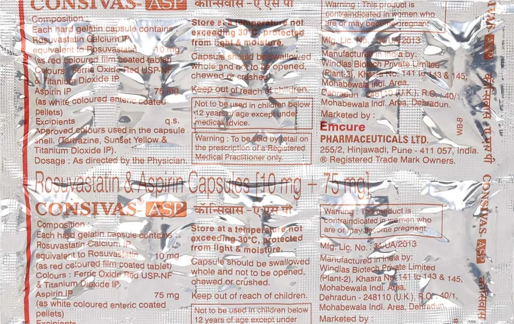 Consivas Asp Strip Of 10 Capsules