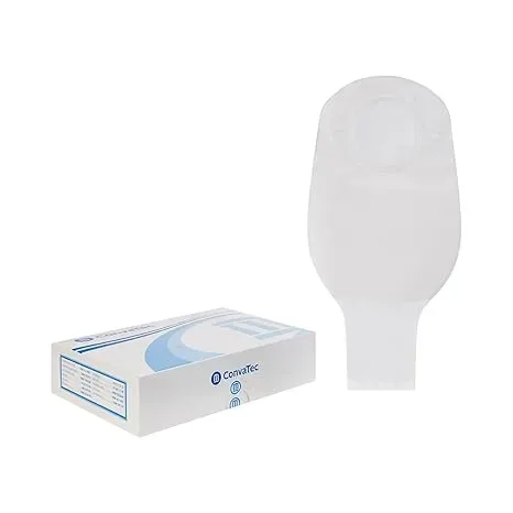 Convatec 401513 SUR-FIT Natura Two-Piece Drainable pouch with 1-sided comfort panel and Tail Clip Transparent 57mm
