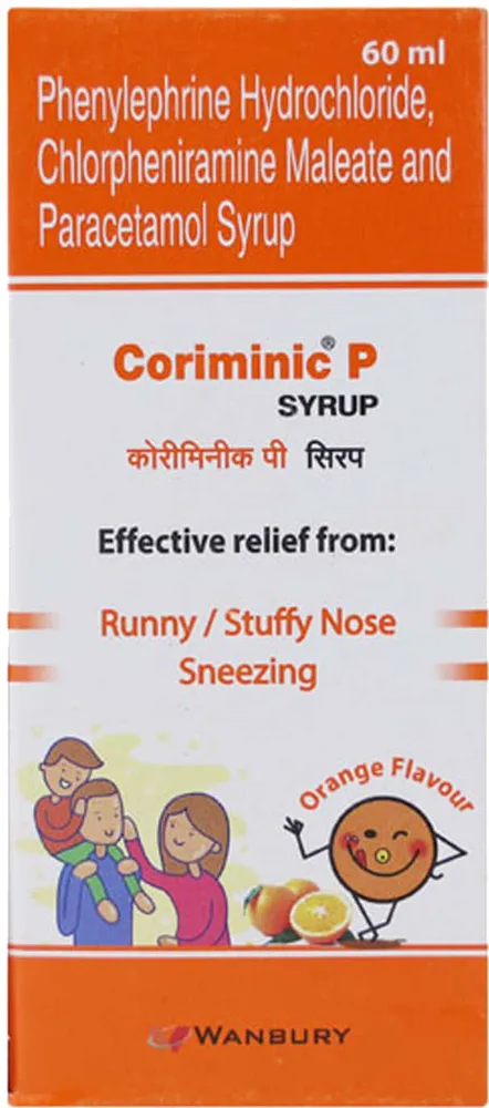 Coriminic P Orange Flavour Bottle Of 60ml Syrup