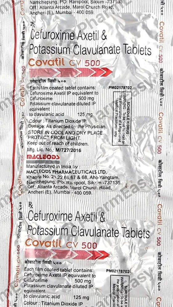 Covatil Cv 500mg Strip Of 6 Tablets