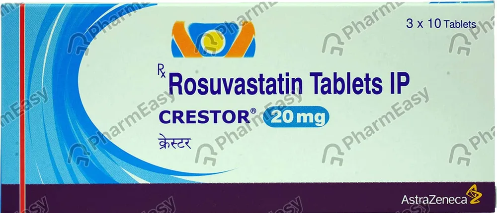 Crestor 20mg Strip Of 10 Tablets