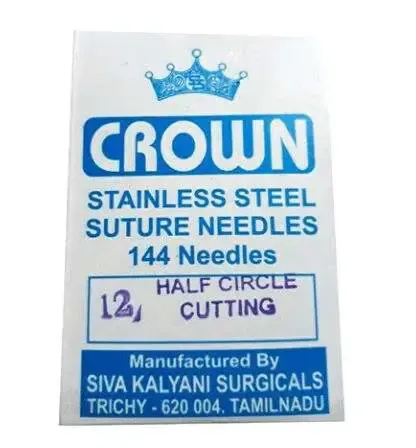 Suture Needles - Round body, cutting, Straight - 6 needle pack