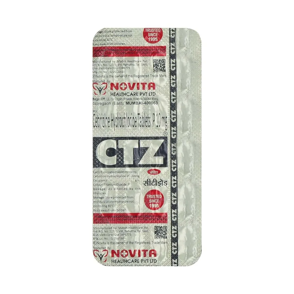 Ctz Strip Of 20 Tablets