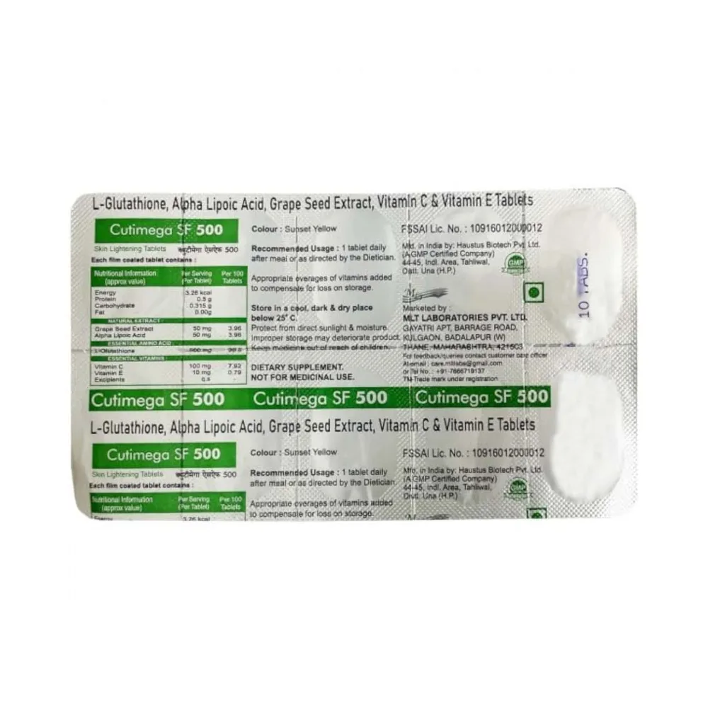 Cutimega Sf 500mg Strip Of 10 Tablets