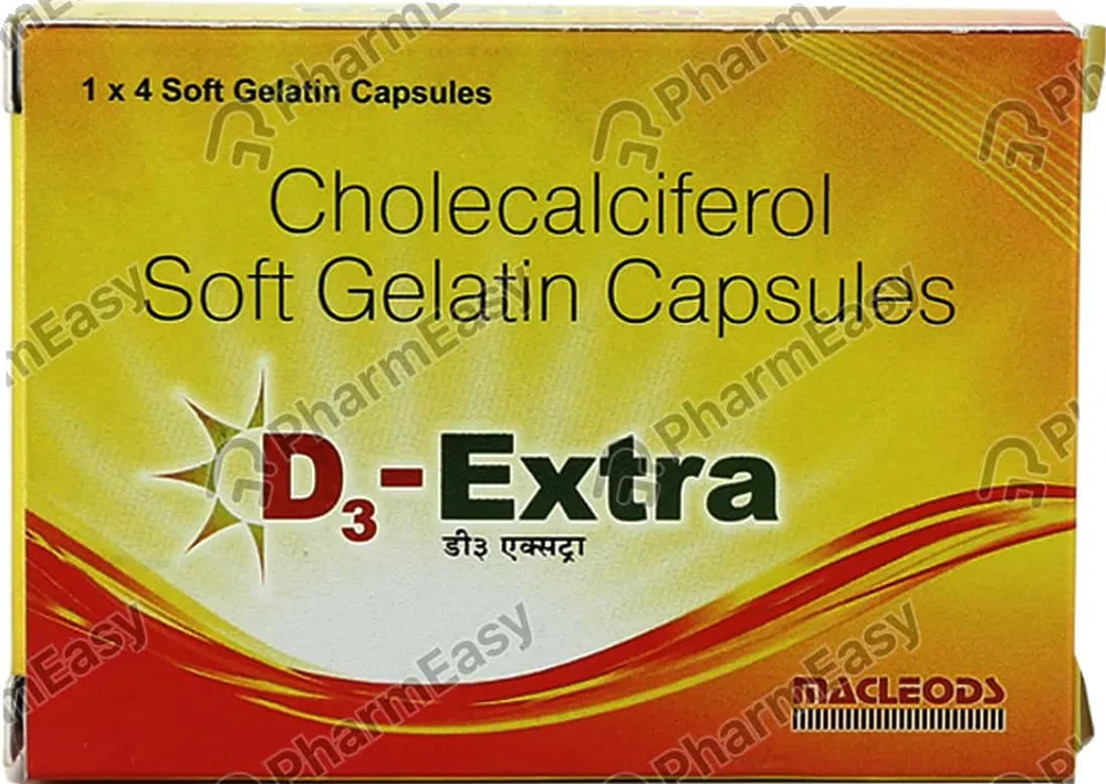 D3 Extra 60k Strip Of 4 Softgel Capsules