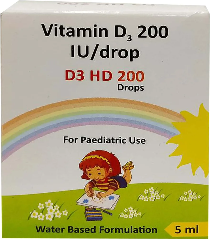 D3 Hd 200 Bottle Of 5ml Oral Drops