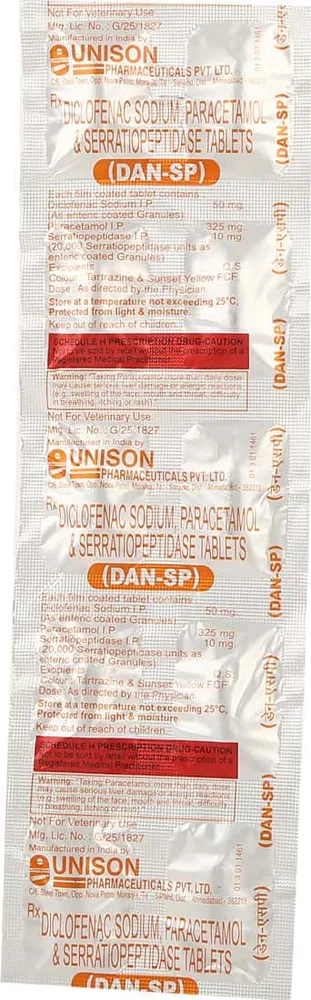 Dan Sp Strip Of 10 Tablets