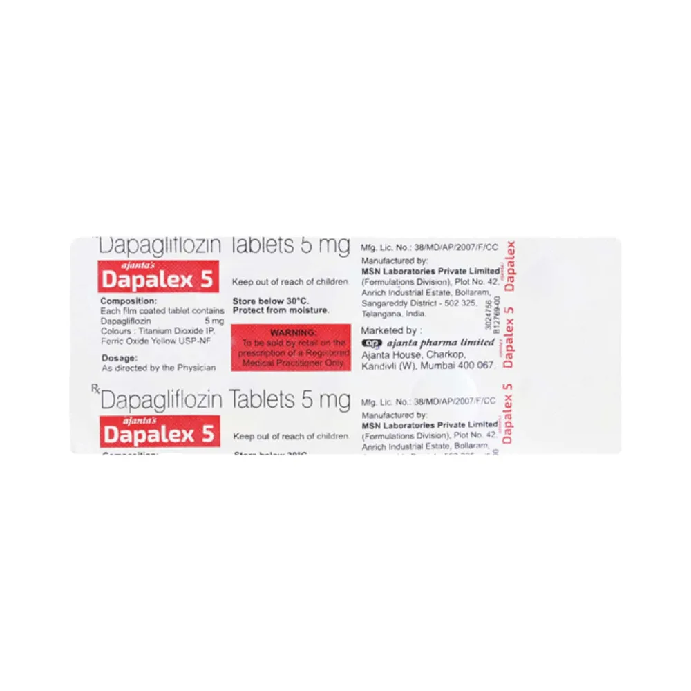 Dapalex 5mg Strip Of 10 Tablets