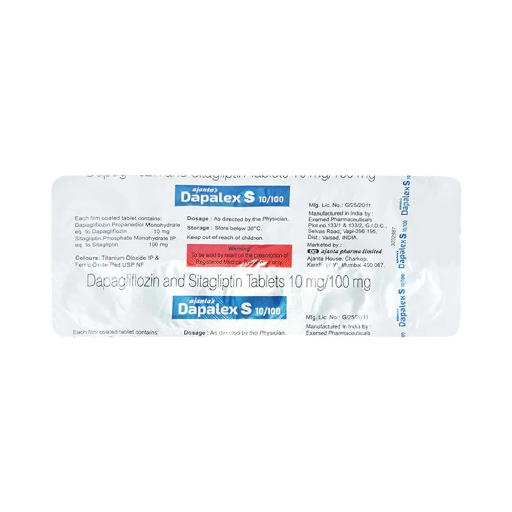 Dapalex S 10/100mg Strip Of 10 Tablets
