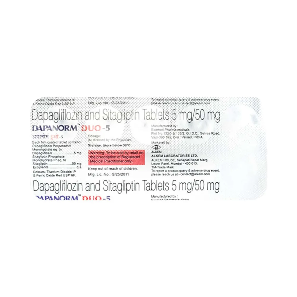 Dapanorm Duo 5mg Strip Of 10 Tablets